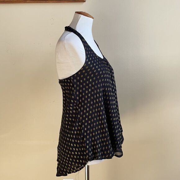 Anthropologie “Staring at Stars” Black & Metallic Racerback (Small) - Picture 5 of 16